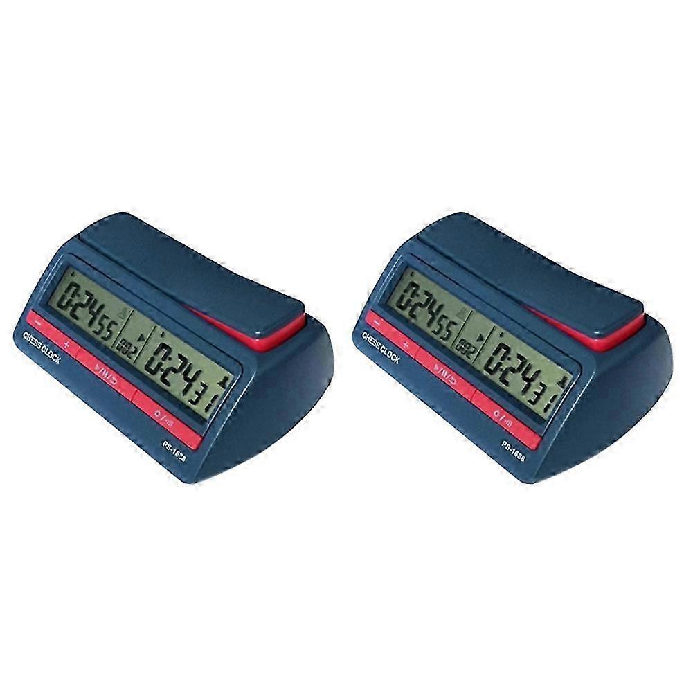 2X Advanced Chess Digital Timer Chess Clock Count Up Down Board Game Clock