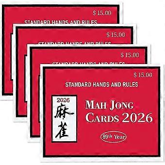 RUIYUE 2026 fficial Mahjong Cards Read 2026 Mahjong Cards for (4PCS) 2026 Official Mahjong CardLarge Print American Mahjong Card, Easy to Read