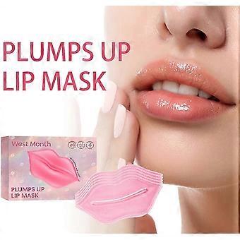 Lip Mask, Collagen Crystal Pink Lip Care Gel Pads, Moisturizing Nourishing Firm Hydrate Lip Mask, Remove Dead Skin Make Your Dry Lip Attractive Sexy