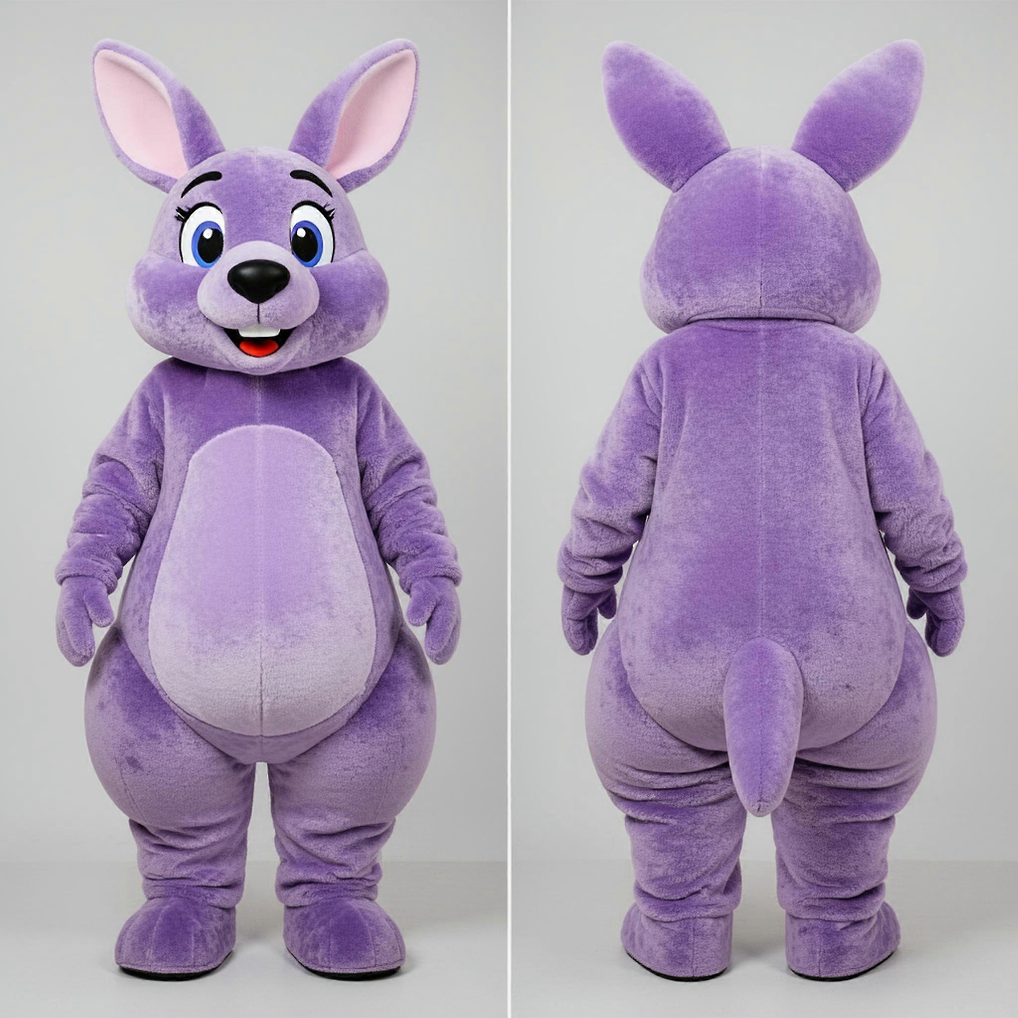 MASTICOT Lavender Plush Kangaroo Mascot