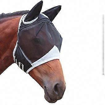 Maschera antimosche per cavalli con orecchie, Ma Chao Protezione antizanzare e anti-insetti, Maschera per la testa del cavallo comoda