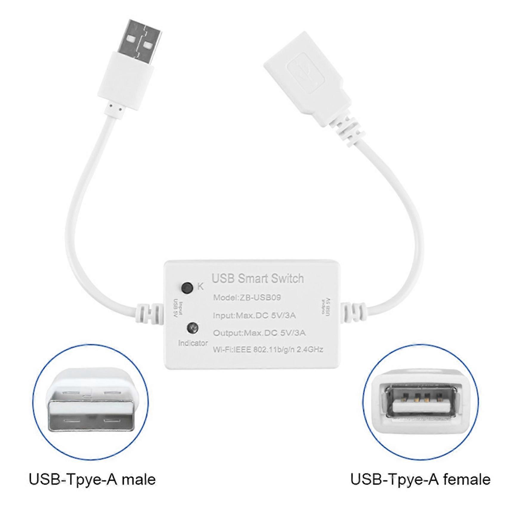 2X Tuya Zigbee USB Switch USB Smart Switch Controller Zigbee Household Appliance Circuit Breaker Switch Module
