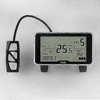 C600 4-Inch Waterproof Electric Bicycle Display, 5S Protocol Supported, Compatible with 24V/36V/48V Power Systems