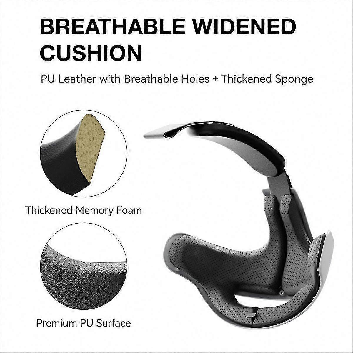 VR Head Strap Set Compatible with 3S Protective Case Set, Gray-White