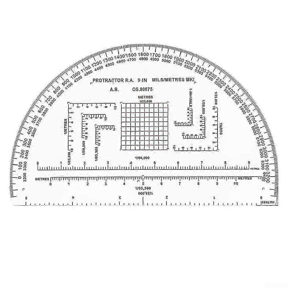 MP-3 Dual-Metric Transparent Map Ruler