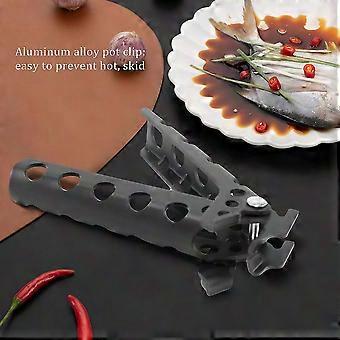 Casserole Pan Bol Pince Poignée Extérieure Porte-Clip Pour Batterie De Cuisine Camping - Gris