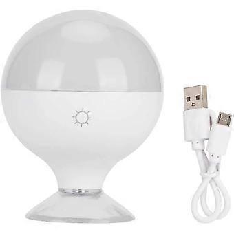 Dimmable LED Vanity Mirror Light with Suction Cup, USB Rechargeable, White for Bathroom