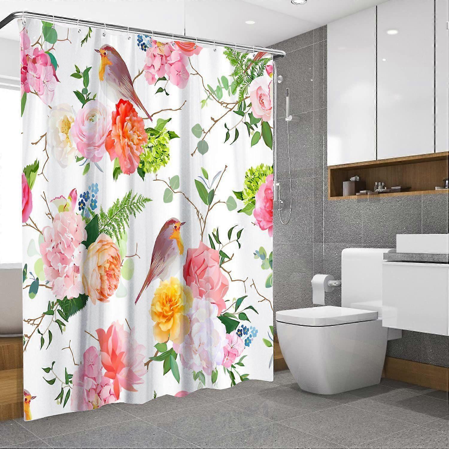 Soft Waterproof Polyester Shower Curtain