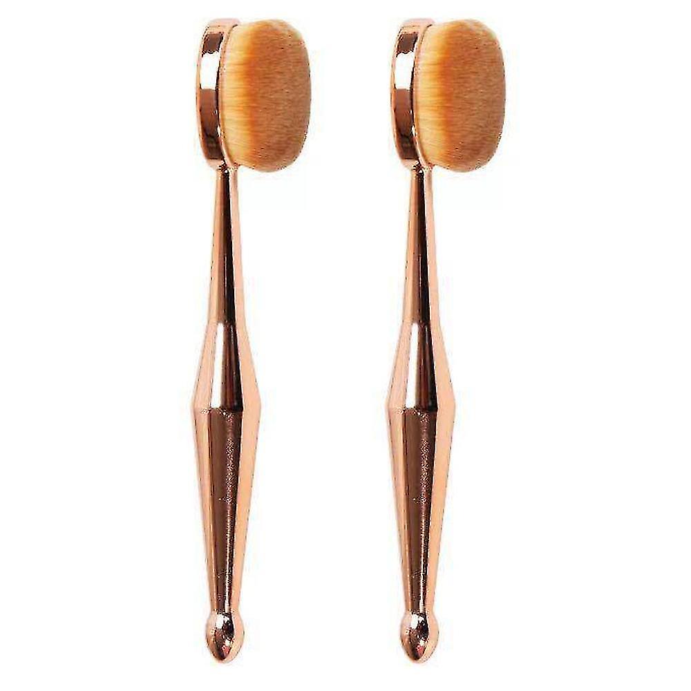 2023 - 2 stuks make-up borstels ovale make-up borstel, tandenborstel curve make-up tools