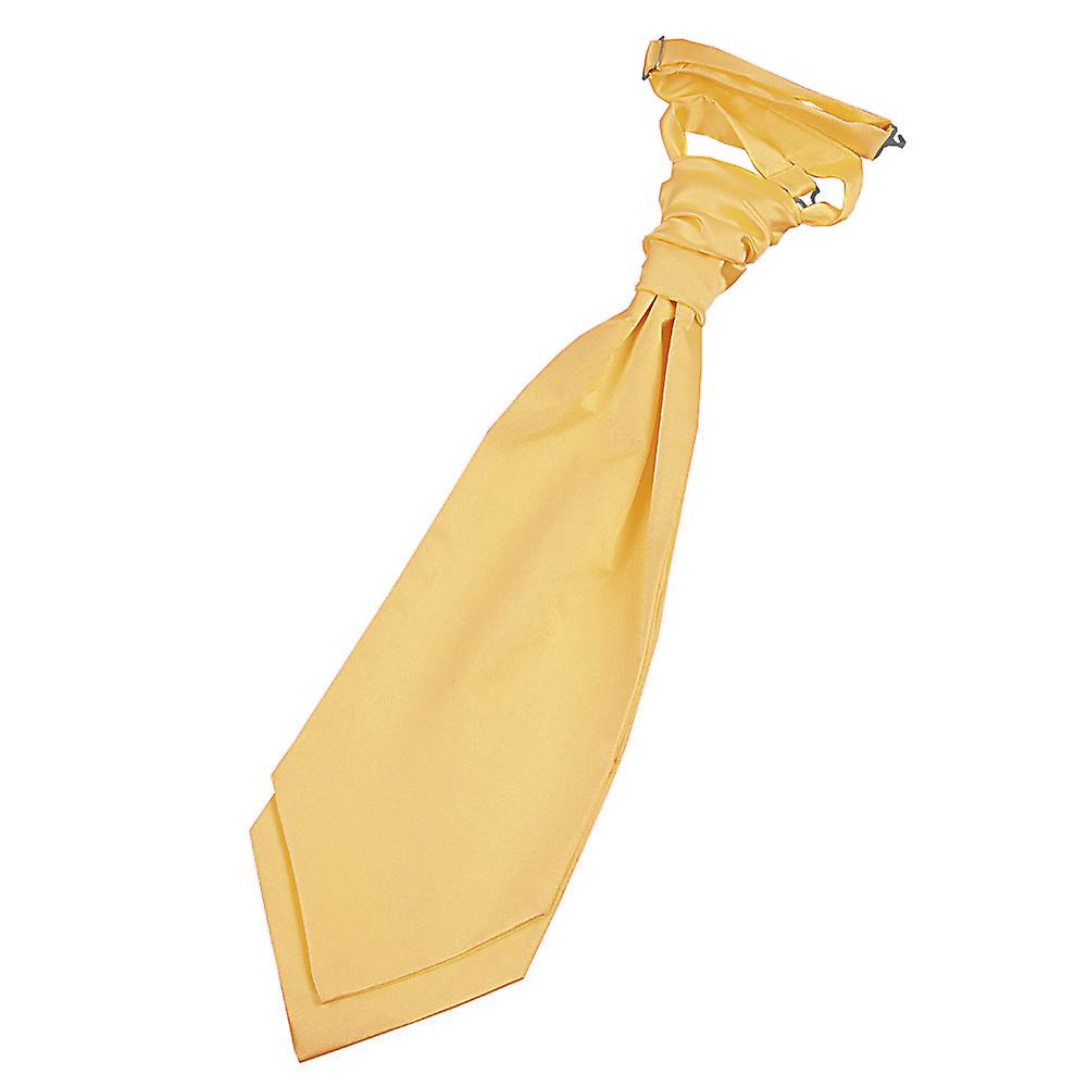 Pale Yellow Plain Satin Pre-Tied Wedding Cravat