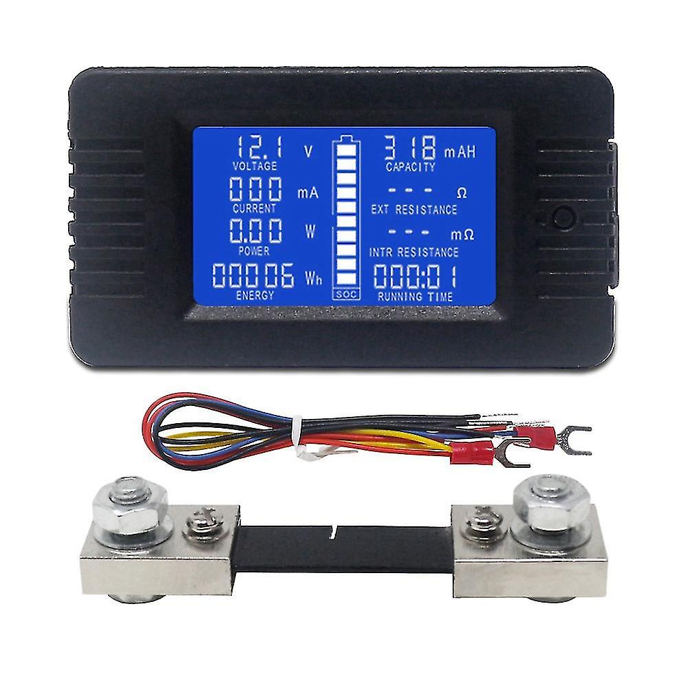 Dc 0-200v 100a Digital Voltmeter Ammeter Car Battery Tester Capacity Resistance Voltage Power Energ