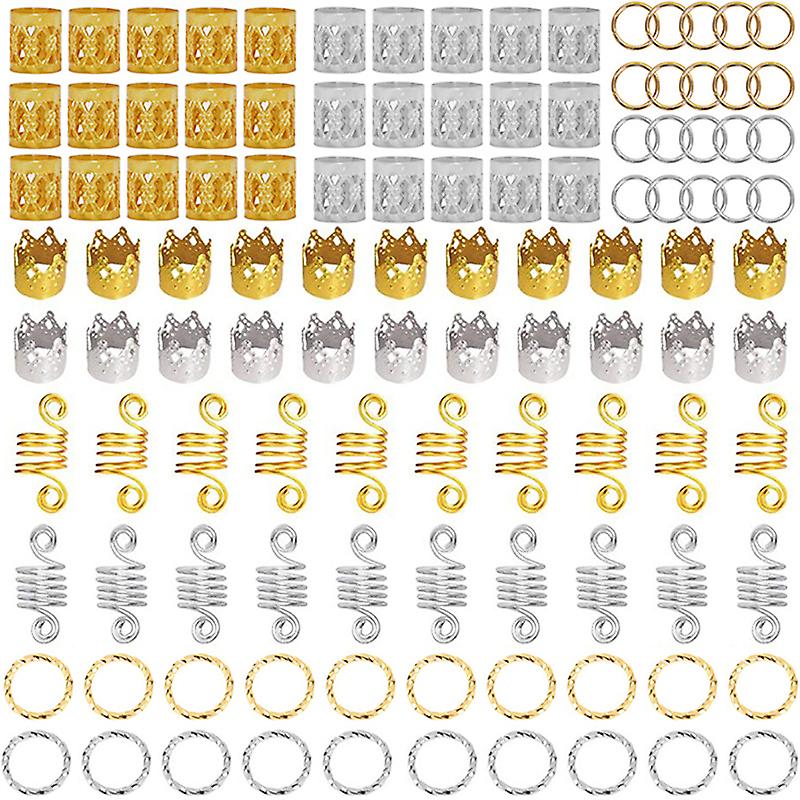 110pcs/set Hair Braid Dreadlock Beads Braiding Hair Extension Accessories New