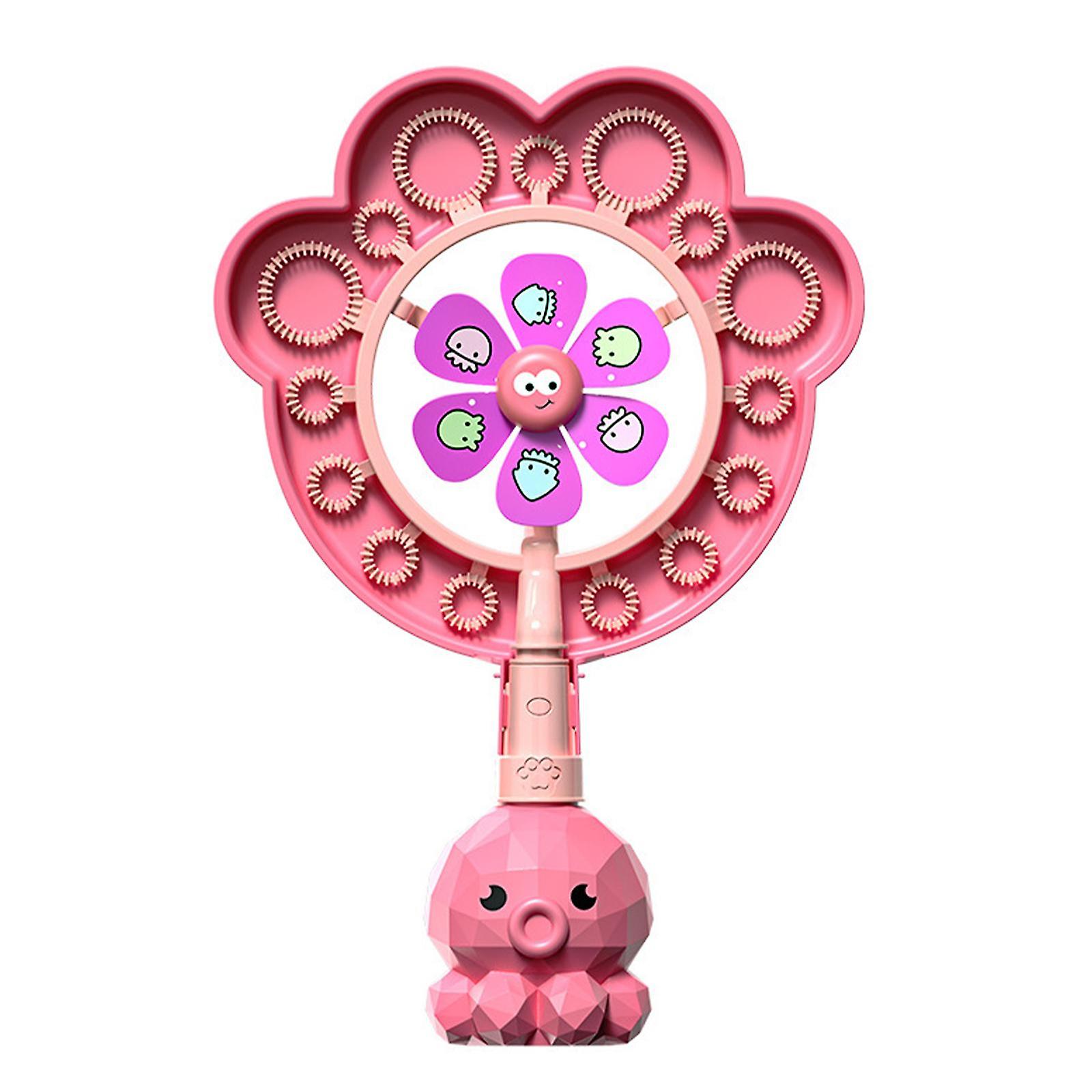 Windmill Bubble Machine Bubbles Making Bubble Blower for Lawn Kids Toddlers Octopus