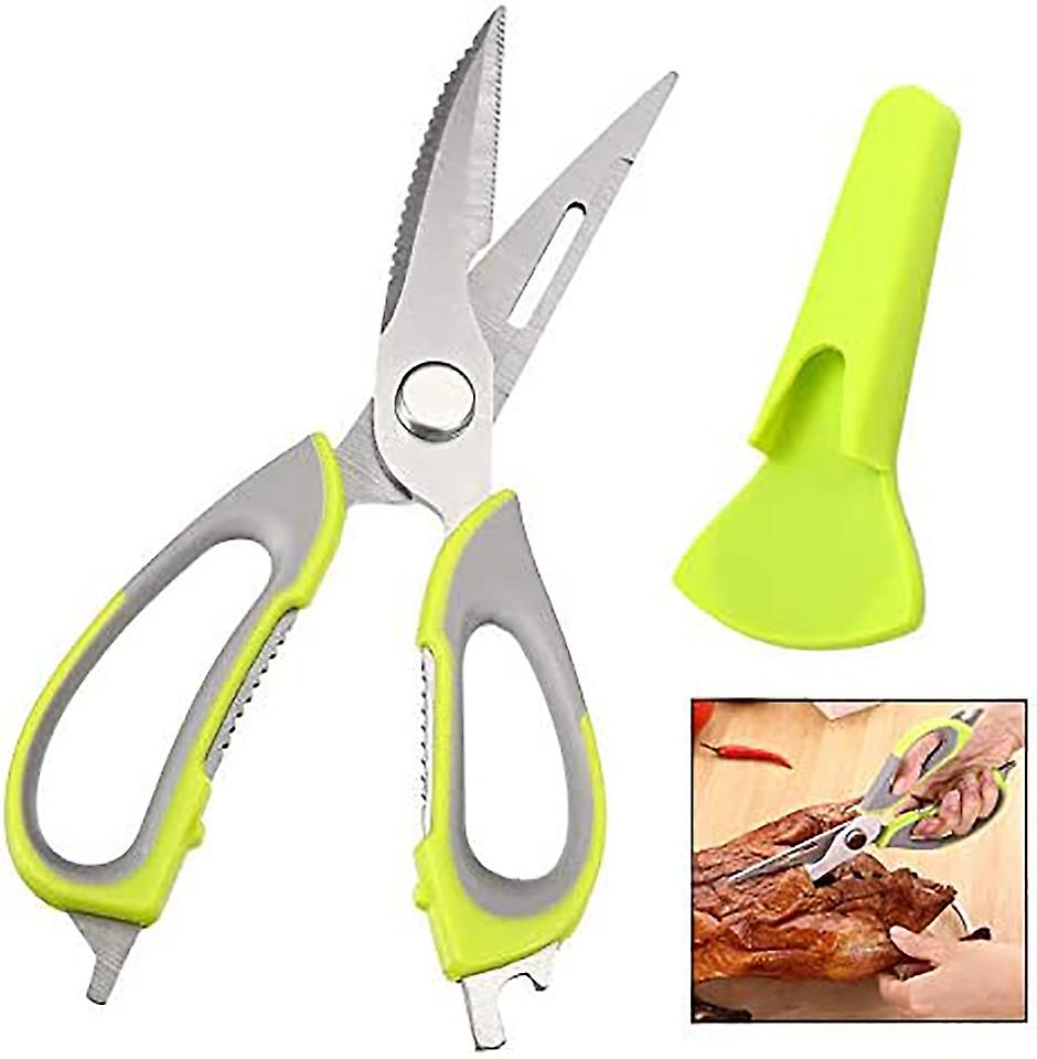 Multipurpose Kitchen Scissors, 8 in 1 Multifunction Scissors Detachable Stainless Steel Scissors