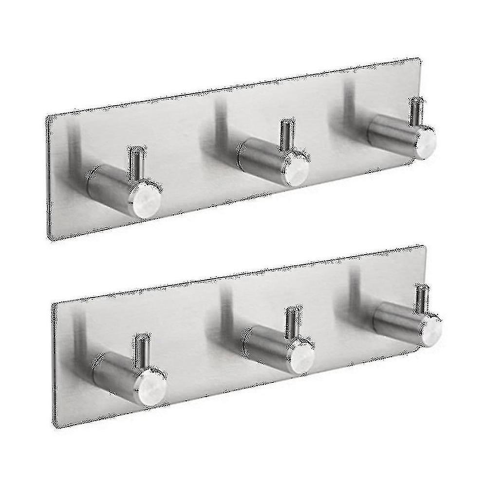 2x Adhesive Hook, Wall Hooks For Bathroom Towel Rack Hooks