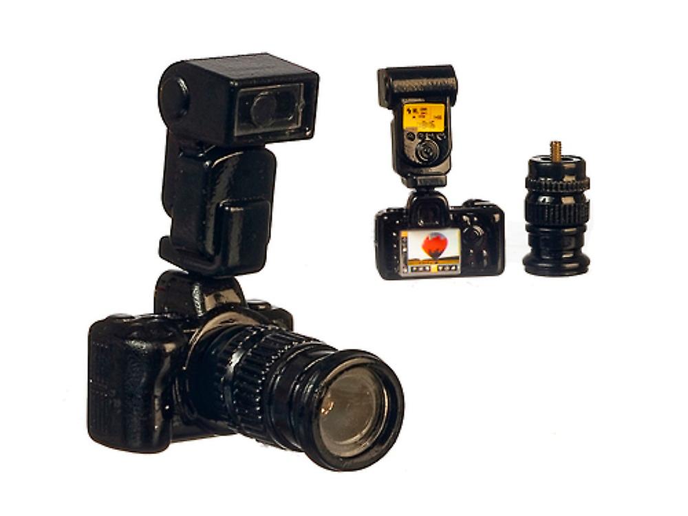 Dolls House Long Lens Camera With Flash Miniature 1:12 Accessory