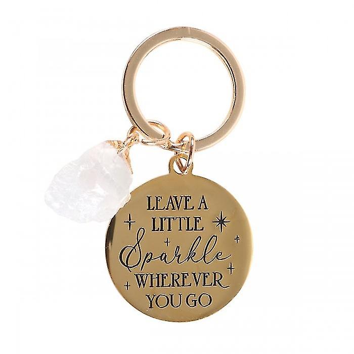 Something Different Leave A Little Sparkle Wherever You Go Crystal Quartz Keyring