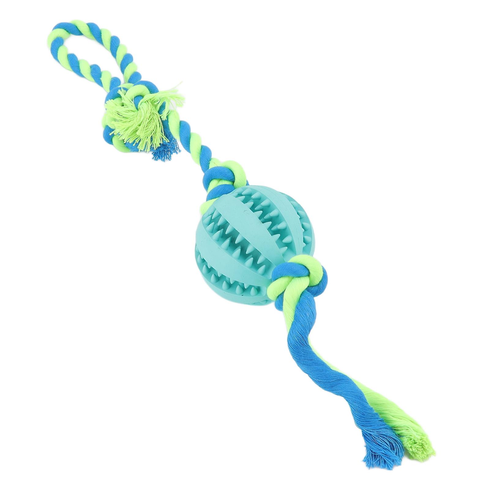 Dog Puzzle Teething Toy Blue Rubber Bite Resistant Chew Rope