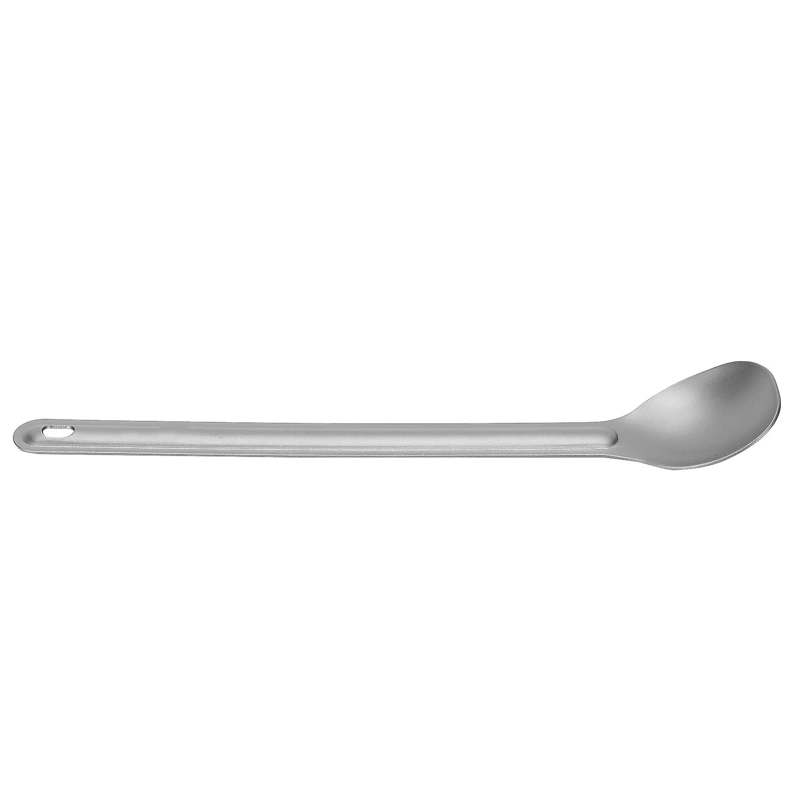 Lightweight Titanium Cutlery Set with Long Handle and Spoon for Outdoor Camping