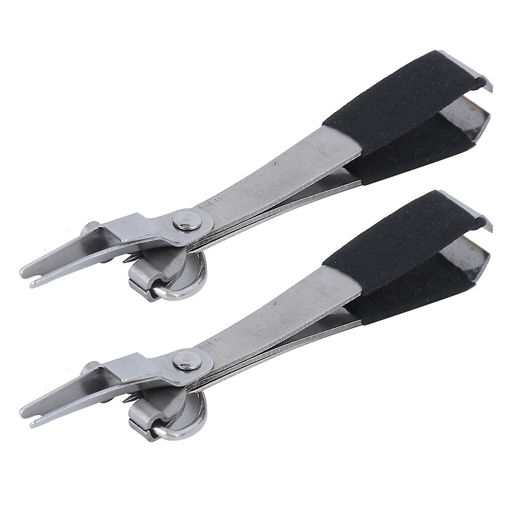 2Pcs Fly Fishing Quick Knot Tool Fast Nail Knotter Lines Clipper Hook Eye Cleaner with Retractor