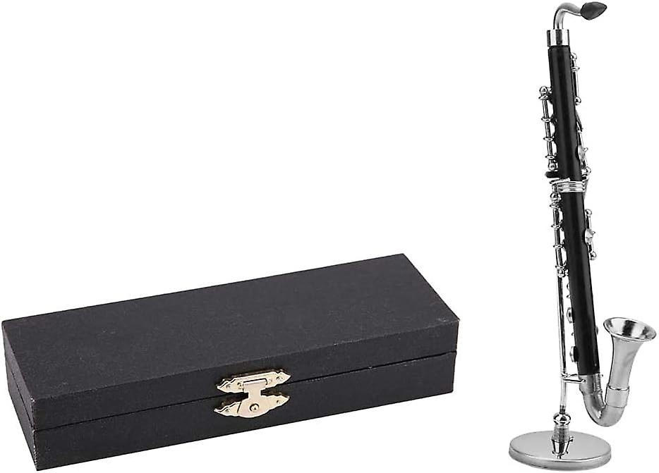 Miniature Bass Clarinet Model, Musical Instruments Ornaments, Decor Display, Exquisite Craftsmanship