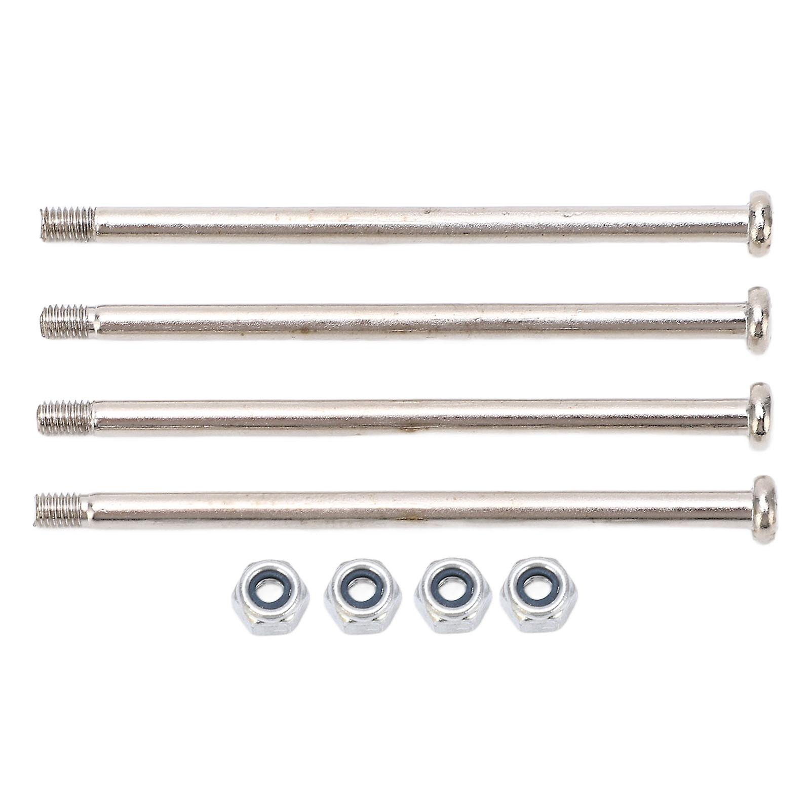 4Pcs RC Screws and M3 Nuts Kit Stainless Steel Silver RC Car Repair Parts for WLtoys 104001