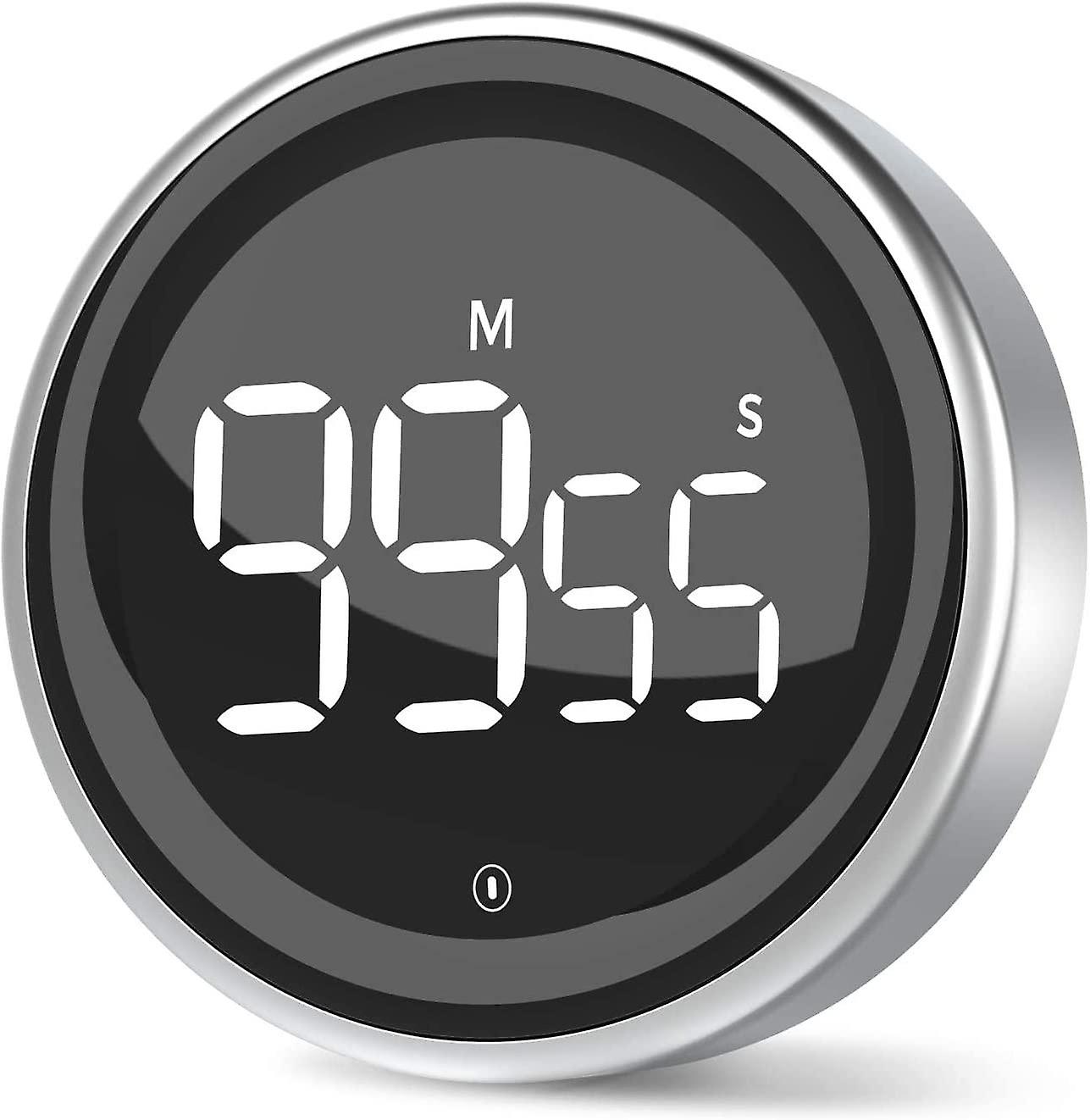Kitchen Timer Digital Timer with Stopwatch Function and Countdown Aluminum Alloy Housing 2 Modes Dis