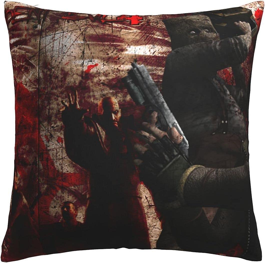 Resident Evil Cushion Covers Comfy Pillow Cases Square Throw Pillow Cover Soft Pillowcase For Sofa Bedroom Home Car With Invisible Zipper 18 X 18 Inch