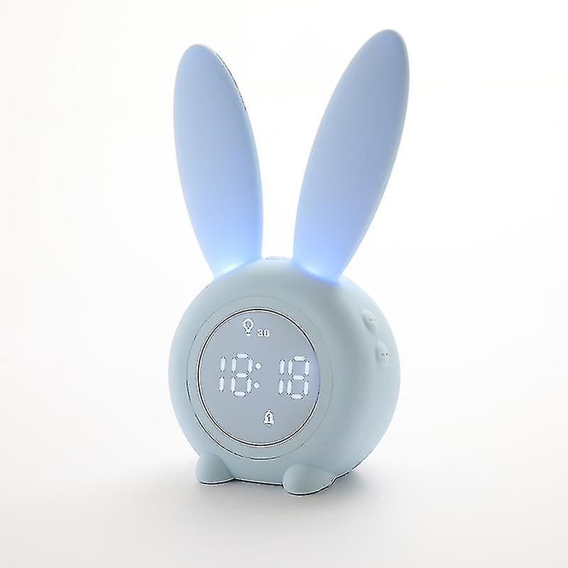 cute Rabbit Alarm Clock Light Control Night Light Temperature Display Children's Alarm Clock Children's Creative Led Clock Cartoon Alarm Clock Stu