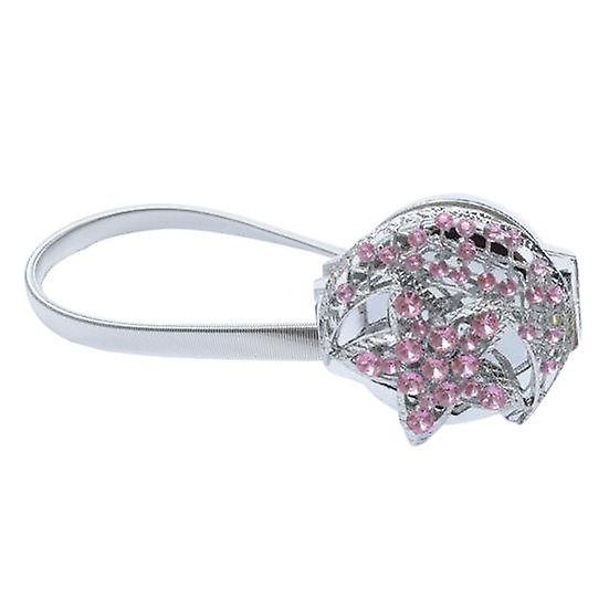 Useful Curtain Buckle Magnetic Practical Rust-Proof Punch Free Rhinestone Drape Clip for Bedroom