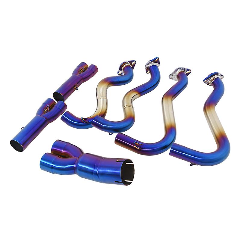 Für kawasaki zx6r 636 ZX-6R 2009-2021 slip on motorrad auspuff anlage escape modifizierte vordere verbindung link rohr schall dämpfer