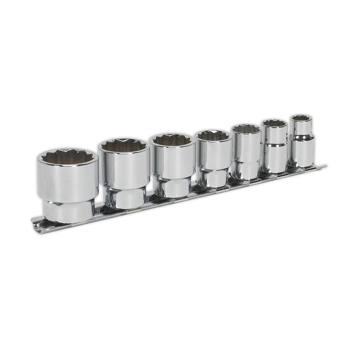 Sealey Ak2676 Socket Set 7Pc 3/8Sq Drive Whitworth