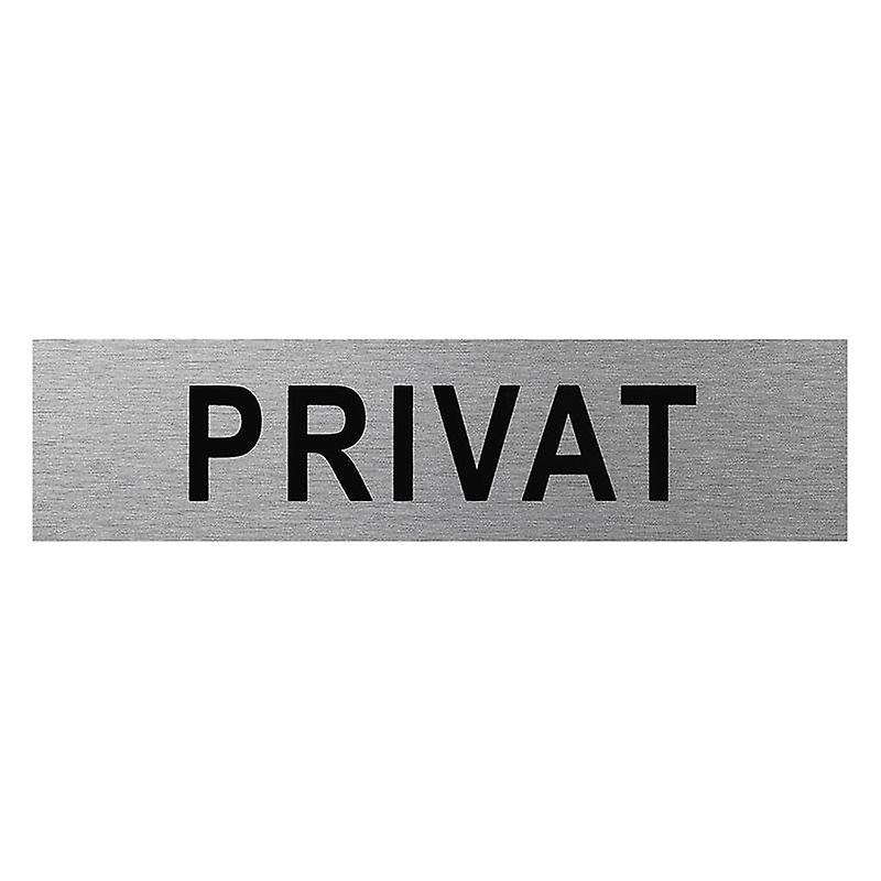 Letrero de aluminio para puerta "Private" 160x40mm