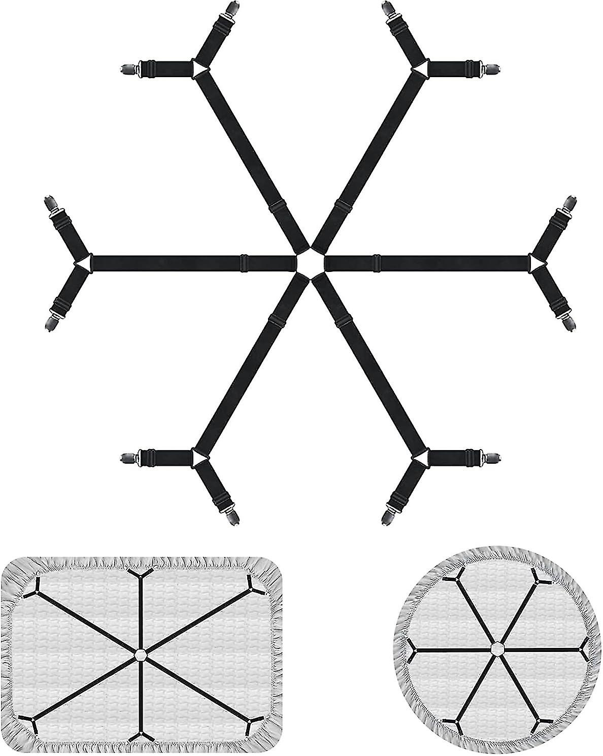 6 Sides Bed Sheet Clips, Mattress Cover Clips for Fitting Sheets, Bed Sheet Fasteners Adjustable