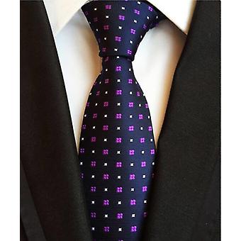 New Classic 100% Silk Men's Ties Neckties 8cm Plaid Striped Ties for Men Formal Business Luxury Ties for Wedding Gravatas