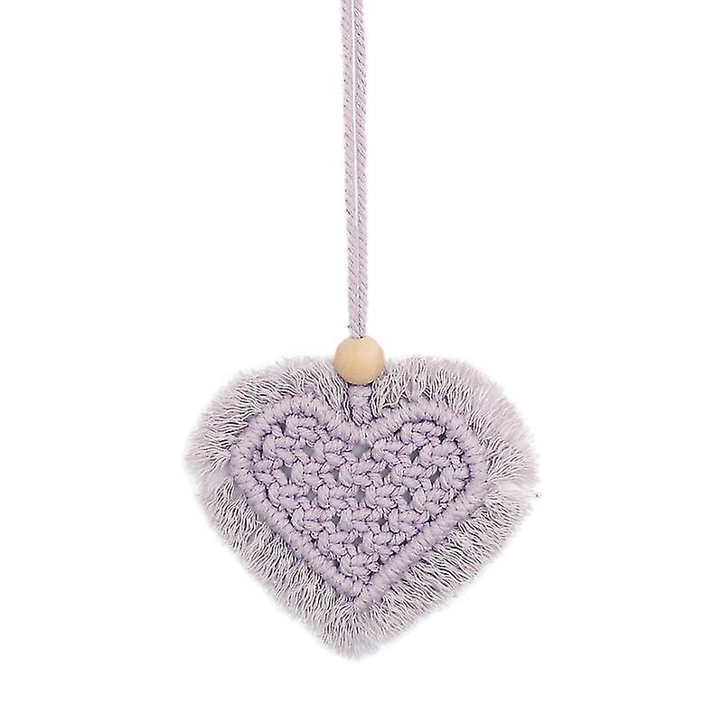Handmade Heart-shaped Window Car Hangings Ornaments Cotton Rope Woven Home Decorations Car Mirror Pe