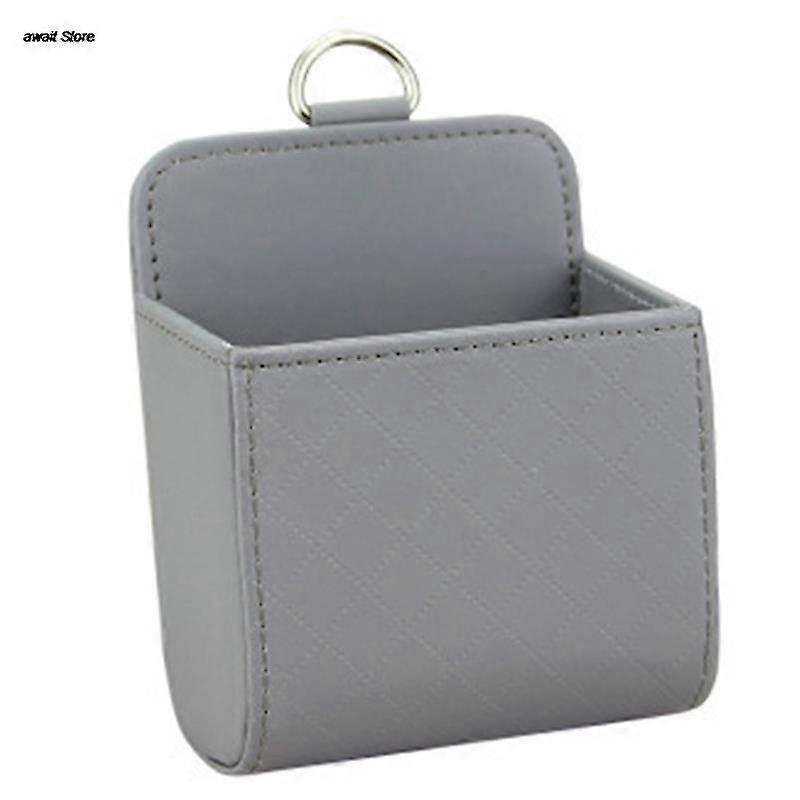 1pc Car Storage Bag Air Vent Dashboard Tidy Hanging Leather Organizer Box Glasses Phone Holder Storage Organizer Car Accessories