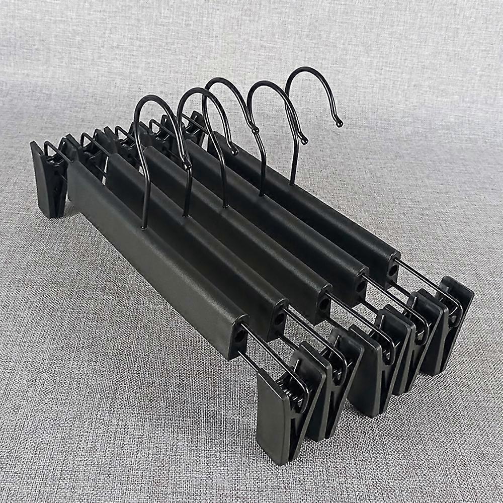 Set of 10 Pants Hangers, Skirt Hangers, with 2 Non-Slip Clips