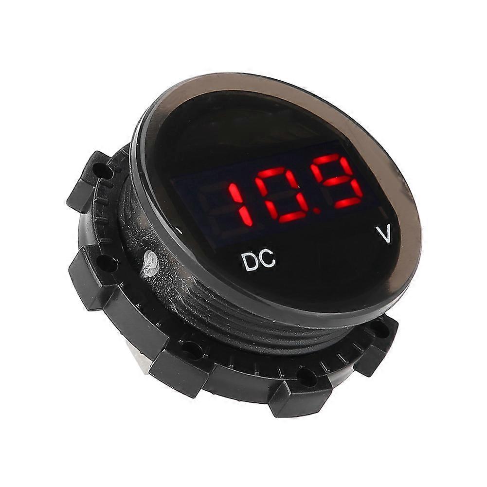 Modifierad motorcykel voltmeter LED digital display spänning voltmätare panelmätare (röd)
