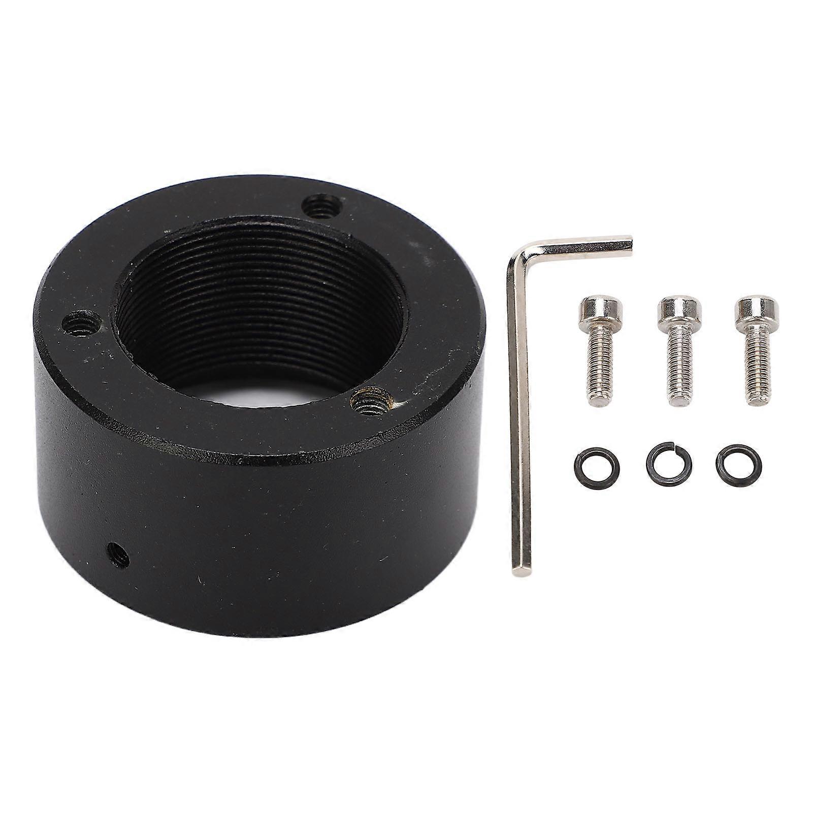 DIA 32mm Microscope Stand Holder Fixed Base Strong Stability Precise Black Cylindrical for Stereo Trinocular Microscope