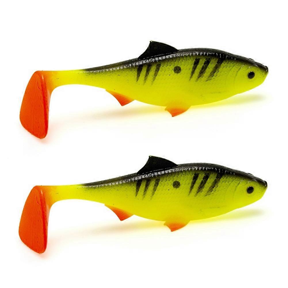 2Pack Angeln Swimbait Weichplastikköder, Paddle Tail Schwimmköder mit 3D Augen, sinkender Paddle Tail Lure Köder Style B