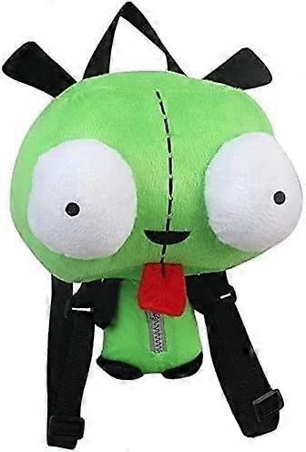 Nouveau Alien Invader Zim 3D Eyes Robot Gir Mignon En Peluche En Peluche Sac À Dos Vert Sac Cadeau de Noël 14 pouces