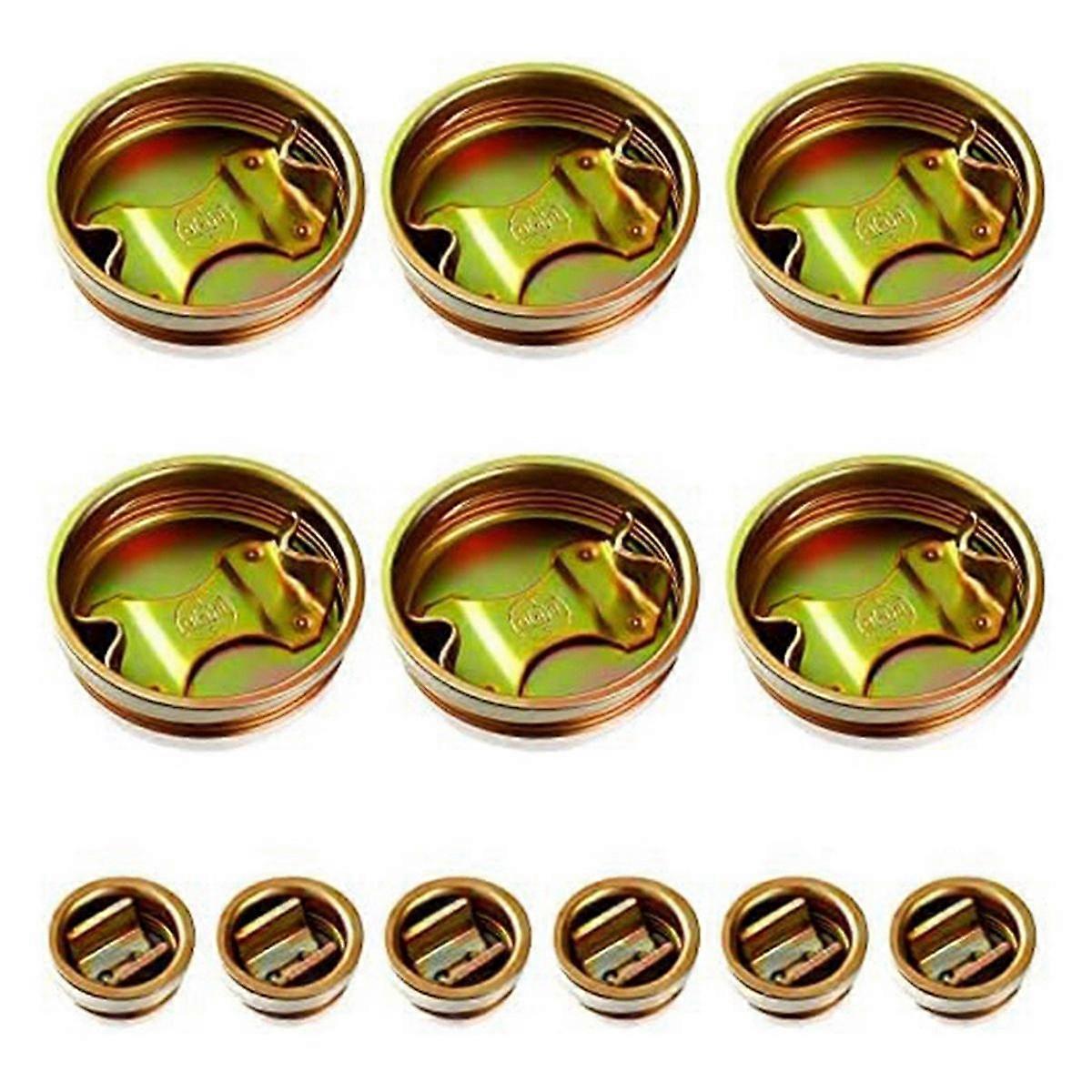 12 Pack Steel Bung Plug Drum Bung 6cm and 3cm Bung Hole Cap 55 Gallon Drum Caps Metal Bung Caps wit