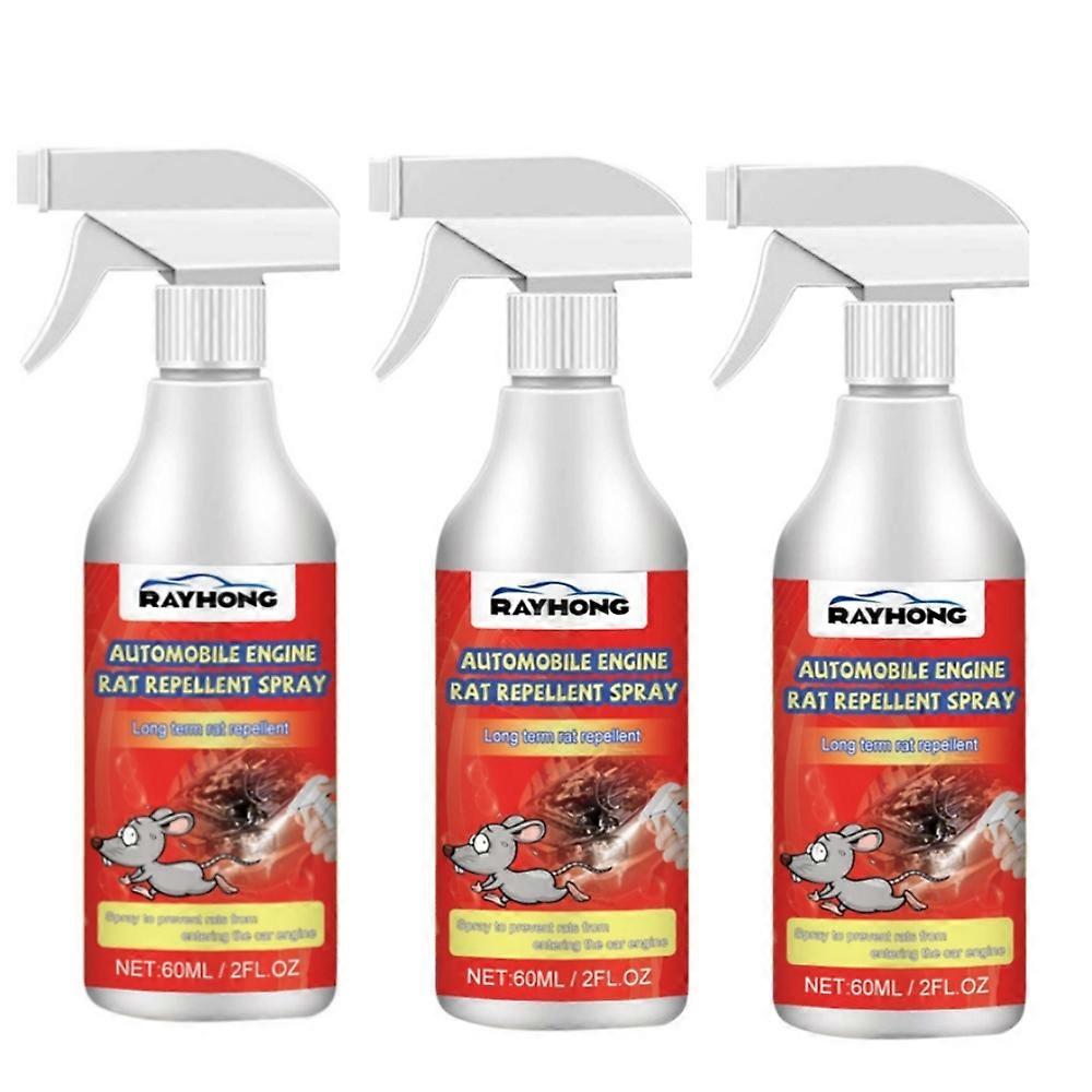 3pcs Rat Repellent for Outdoor Automobile Engine Mice Spray Rodent Repellent Spray Efficient Repeller DeviceControl Household
