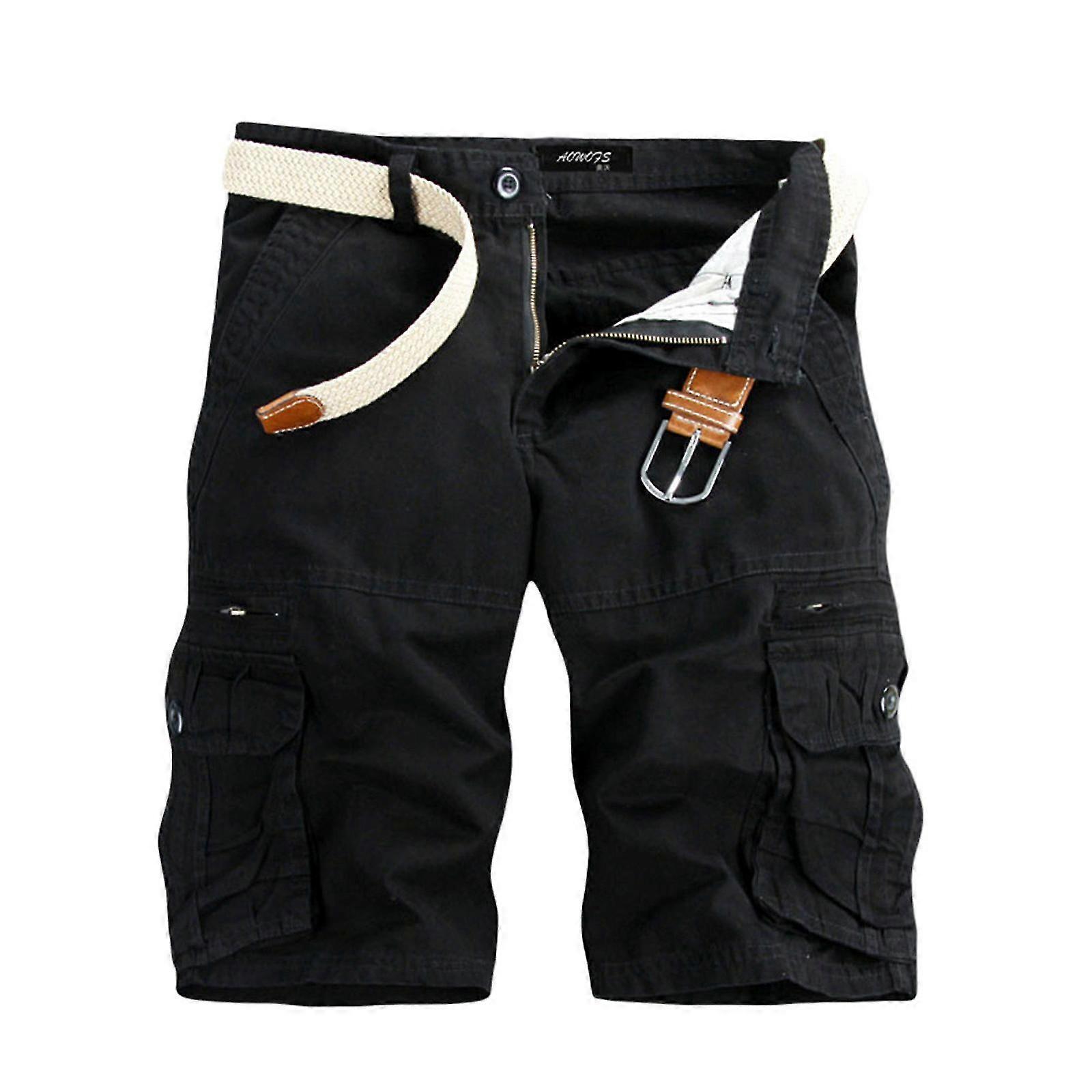 Fashion Man Veralls Solid Casual Short Pants High Waist Loose Bandage Pants