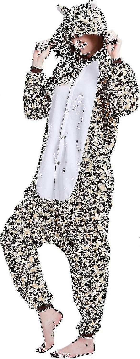 Leopar Pijama Hayvan Kostümü Karnaval Tulum