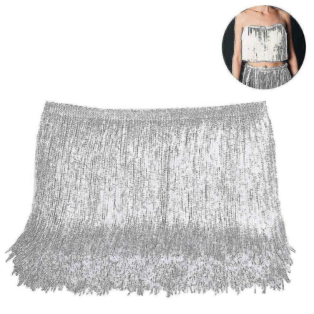 10m Coudre Rayé Edge -bord Streaming Jupe Lumière de mariage Bd