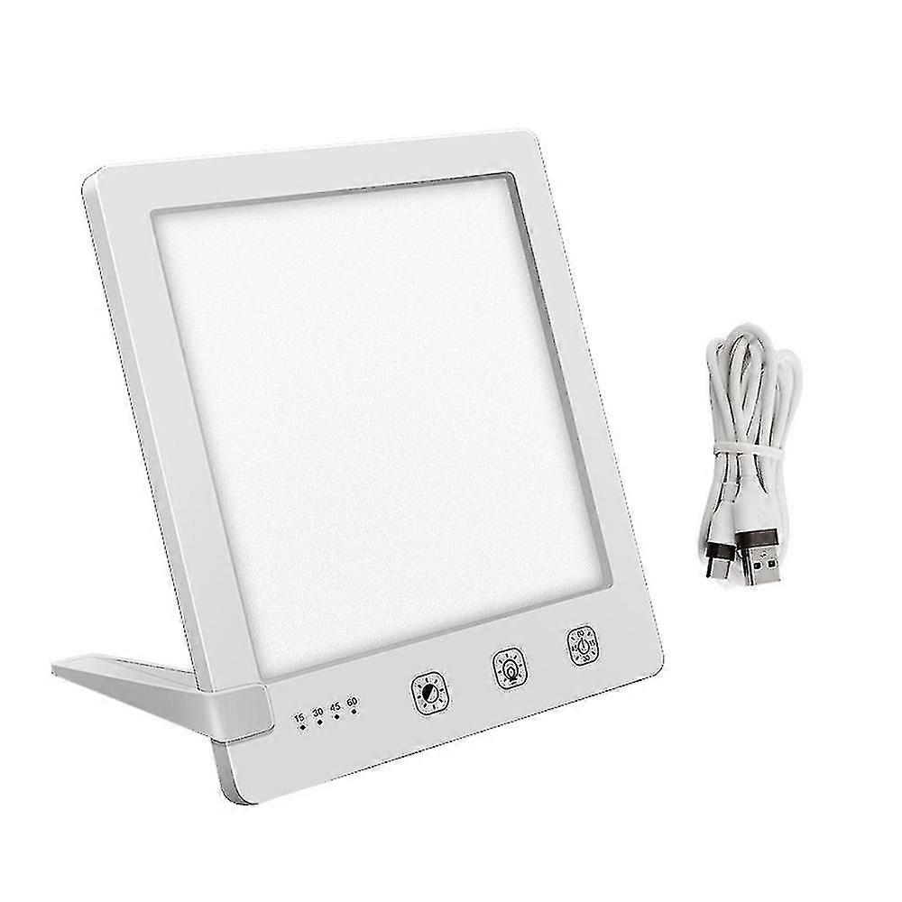 Light Therapy Lamp, Elegant Trim With Tactile Control Of Cold Or Warm Light, Stepless Adjustable Brightness, For Home Office Travelling