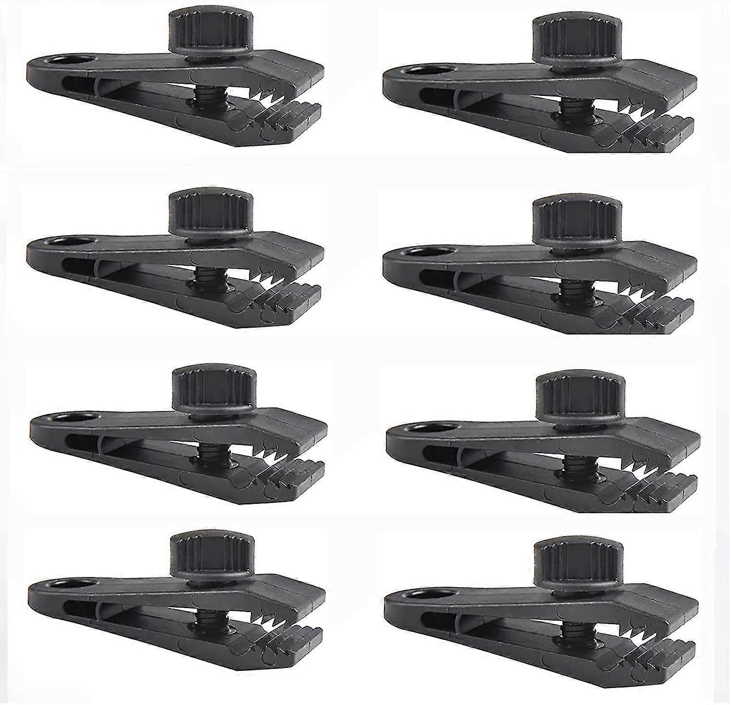 8 Pcs Tarp Clips Tent Clip Lock Grip Awning Clamp Set Instant Clip, Multipurpose Tarp Clips, Tent Accessories For Camping, Tarps, Caravan, Garden Shad
