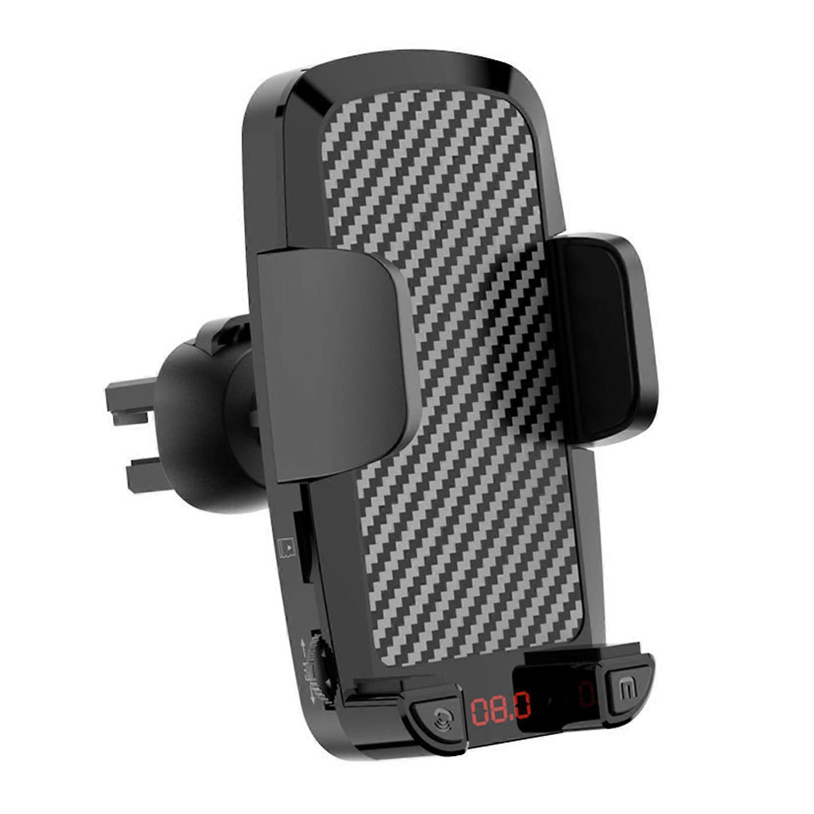 Car Wireless Radio Adapter Set Bluetooth-compatible MP3 Players Phone Rack for Car Air Outlet